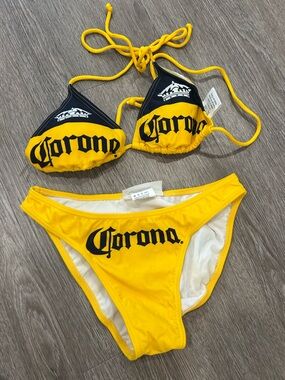 Corona Yellow Triangle Bikini Set - Branded Women’s Swim